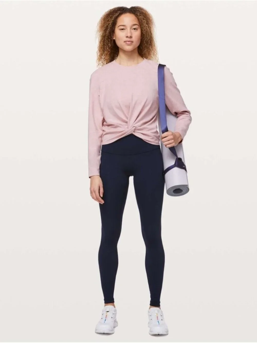 Lululemon Tuck & Gather Pullover Heathered Mod Faint Coral